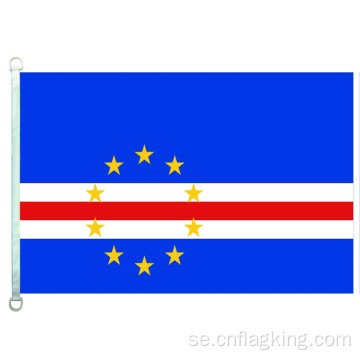 Kap Verdes nationella flagga 90 * 150 cm 100% polyster Kap Verdes banner